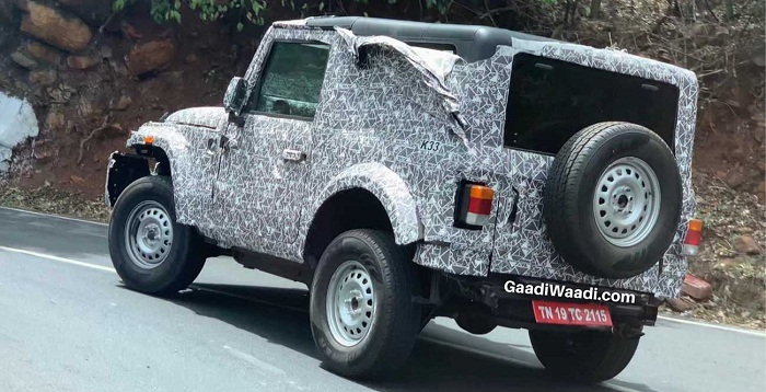 Next-Gen Mahindra Thar Spied Again With Hardtop And Front Facing Rear Seats