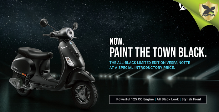 Vespa Notte 125 Special Edition Launched In India At Rs 68,645