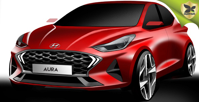 Hyundai Aura Sketches Teased Ahead Of December 19 Debut
