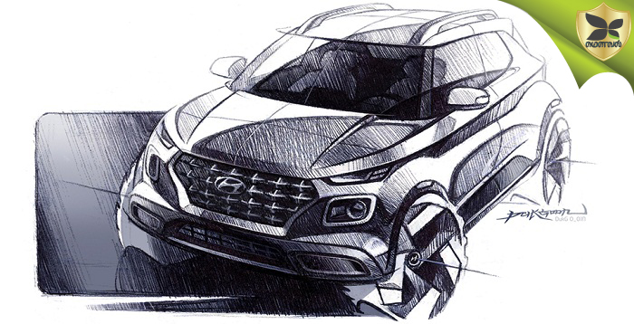 2019 Hyundai Venue Teased In Official Sketches Ahead Debut