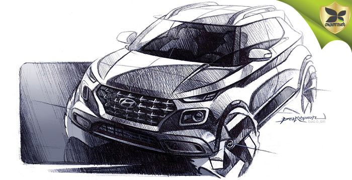 ஹூண்டாய் வென்யூ காம்பேக்ட் SUV மாடலின் வரைபடங்கள் வெளியிடப்பட்டது