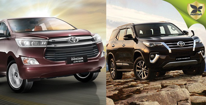 2019 Toyota Innova Crysta and Fortuner Launched In India