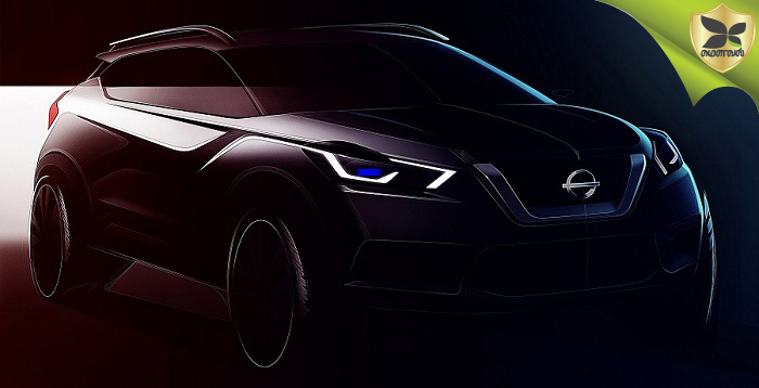 Nissan Kicks officially Teased In India With Sketches